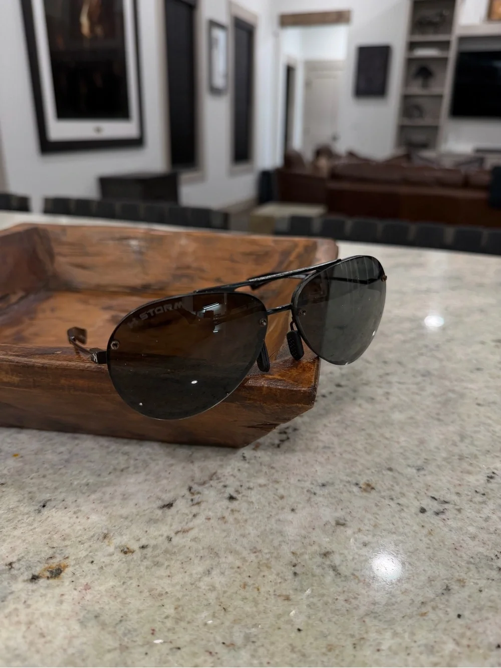 Under Armour Double Down Black Aviator Sport Sunglasses